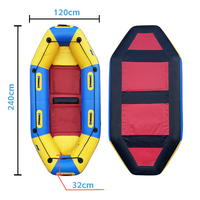 Bateau de dérive gonflable SLEIGH PL240 de 2,4 m pour 2 personnes, accessoires de kayak et canoë, capacité de charge de 260 kg pour la pêche et la natation en zone panoramique