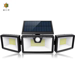 Outdoor Street Security Flood Light Ip65 Waterproof 6500k 100w Powered Led Solar Motion Sensor Detector Activated Lights