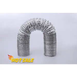 High Quality Indoor Exposed Ventilation Pipe Aluminum Foil Corrugated Tube Flexible Duct