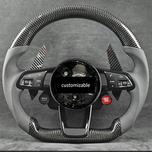 Volante Deportivo Personalizado de Fibra de Carbono para Audi <span class=keywords><strong>A3</strong></span> A4 A5 A6 A7 Q3 Q5 Q7 Q8 TT, Volante Deportivo de Fondo Plano para Reemplazo - Product Image 3