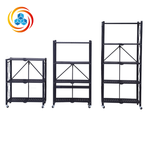 Étagère de rangement pliable en métal TALONGJ pour garage et cuisine avec roulettes, design moderne, durable et imperméable pour un déplacement facile et une organisation optimale - Product Image 4