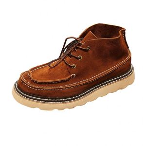 Chaussures en daim rehaussantes antidérapantes et résistantes à l'usure pour hommes, modèle 2025 – Bottes de travail polyvalentes, décontractées et respirantes au design tendance - Product Image 5