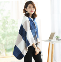 Doux et chaud imprimé dames femmes bouton hiver cape couverture châles poncho couverture polaire
