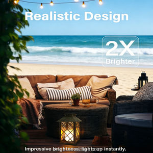 Best Choice Flickering Flameless <b>Candle</b> LED Waterproof Hanging <b>Solar</b> Lantern Warm White Lasts 3X Longer 10 Lumens Outdoor - Product Image 5