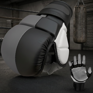 Gants de boxe d'entraînement imperméables avec protection UV, fermeture auto-agrippante, longue sangle de poignet, pour hommes et femmes, demi-doigts, en gel - Product Image 3