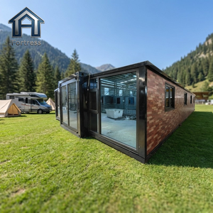Maison d'hôtes conteneurisée extensible de 20 pieds, 2 chambres, structure en acier pliable, étanche, <span class=keywords><strong>espace</strong></span> intérieur entièrement équipé - Product Image 1