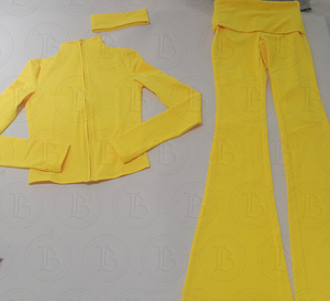 2026 bahar kış giyim üreticileri özel iki adet Set yüksek kalite uzun kollu ve alevlendi pantolon seti kadın Yoga seti - Product Image 3