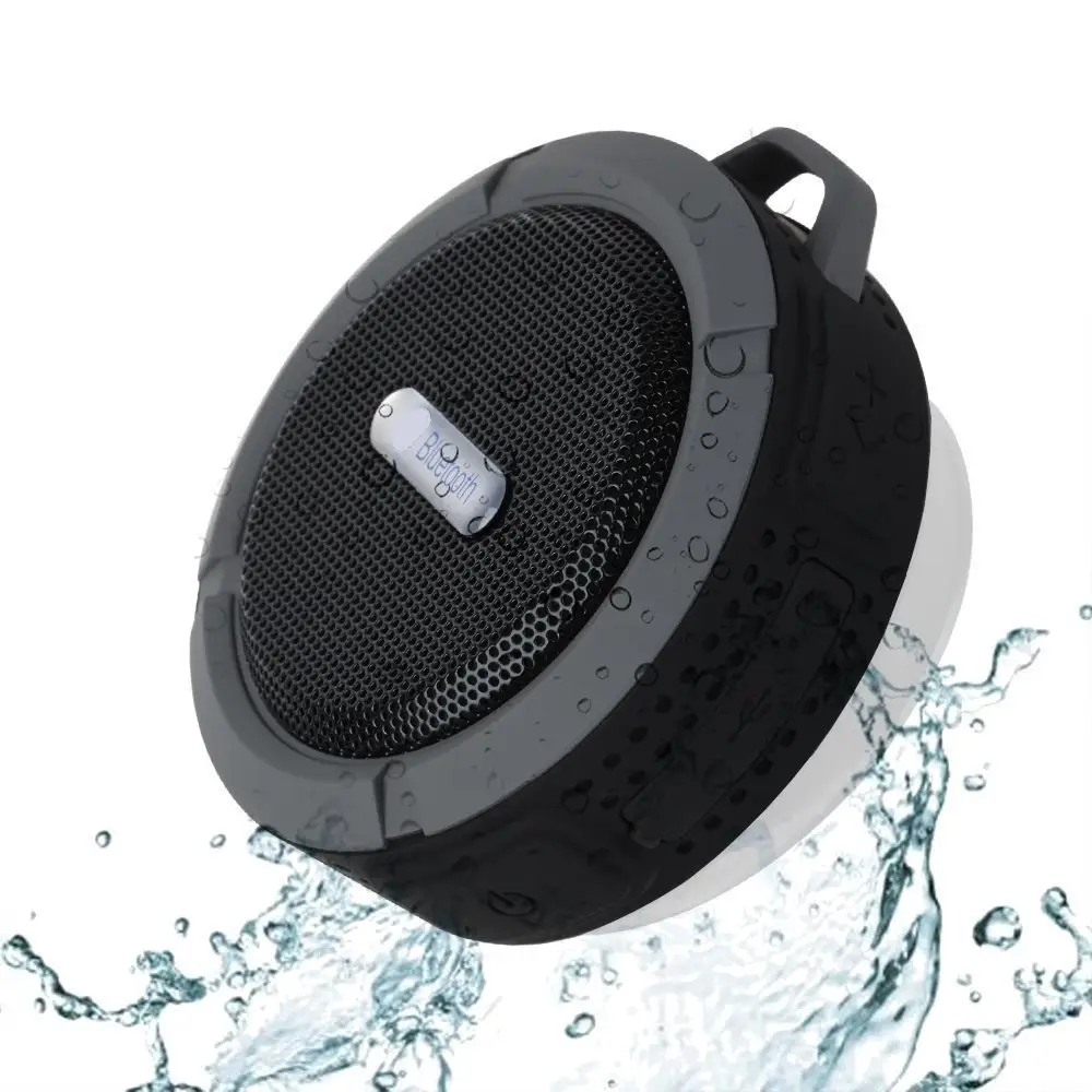 OEM customized logo outdoor IPX4 waterproof sucker C6 Mini Music speaker Bluetooth Speaker Water Proof Metal Wireless Speaker