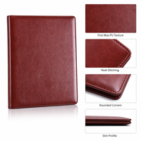 Portafolio de Cuero PU con Logotipo Personalizado, Estilo Vintage A4, Bolsa para Documentos de Negocios, Carpeta de Oficina Premium para Presentaciones y Reuniones, Venta al Por Mayor