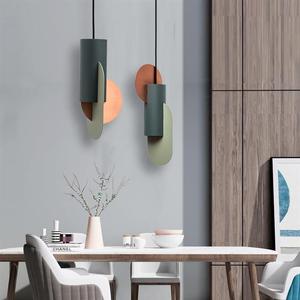 Luminaire suspendu minimaliste nordique créatif, couleur contrastée, pour chevet, bar, bureau, salle à manger, lustres de designer postmodernes - Product Image 1