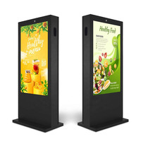 Afficheur publicitaire interactif intelligent LCD étanche de 43 pouces, écran tactile, kiosque, signalisation numérique extérieure