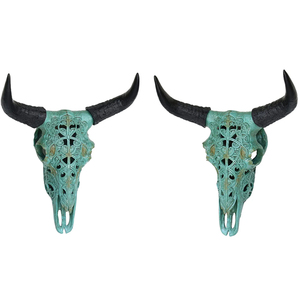 ของตกแต่งผนังบ้าน หัวสัตว์จำลอง งานแกะสลักเรซิ่นรูปหัวกระทิงวัว ทำจากเขาสัตว์ - Product Image 6