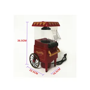 Popcorn cart non-stick stainless steel water bottle can make 10 cups. Equipped with storage rack and wheels, easy to move.