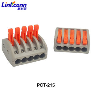 Connecteur de fil universel compact PCT-215 boîtier en Nylon de bornier enfichable électrique rapide pour connecteurs d'alimentation mâle/femelle - Product Image 2