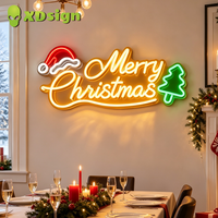 Enseigne néon LED personnalisée en acrylique pour hôtel, logo, sport, bière, éclairage, décoration maison et boutique - Joyeux Noël Las Vegas