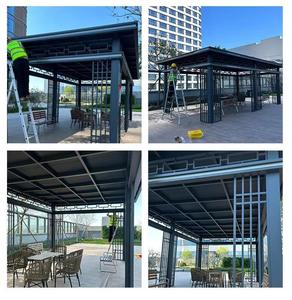 <b>China</b> Manufacturer Outdoor <b>Gazebo</b> Garden Pavilion Steel and Aluminum <b>Pergola</b> Custom Design for Global Buyers - Product Image 6