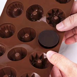 15-Hole <b>Silicone</b> 3D Sustainable Cake Tools <b>Baking</b> Mold <b>Tray</b> for Products Chocolate Decorative Number Moulds - Product Image 4