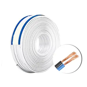 18AWG 2 fils et câbles électriques en cuivre 99.99%, ligne plate parallèle PVC isolé BVVB