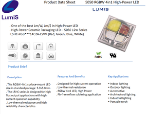 LED SMD 5050 de Alta Potencia RGBW 12W 3W 5W 3535 con CRI 90 y Temperatura de Color 2700-6500K para Iluminación de Escenarios - Product Image 3