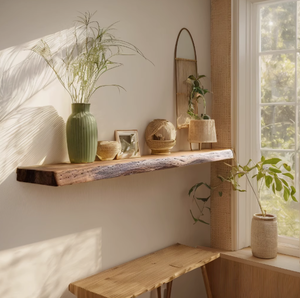 Fashion High Quality Home Furniture Nature <strong>Live</strong> <strong>Edge</strong> Storage Display Book Stacking Racks <strong>Shelf</strong> - Product Image 6