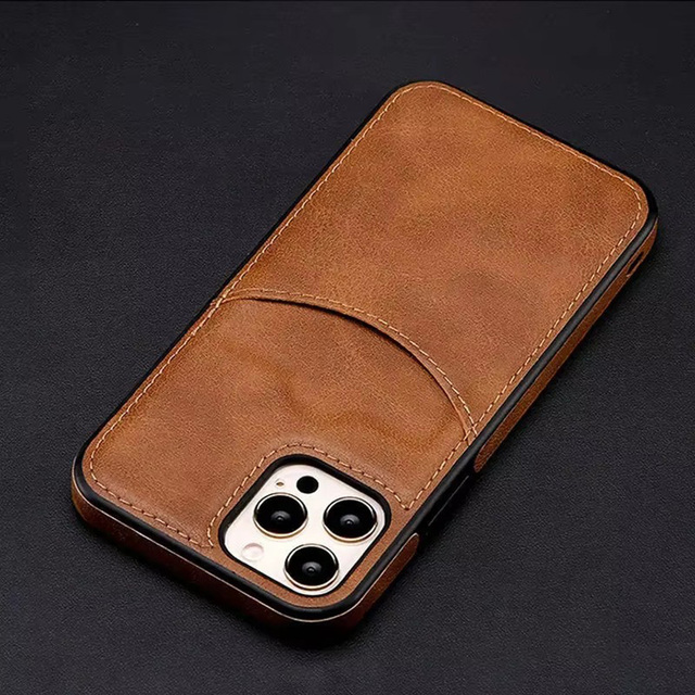 Hot Selling Vintage Leather Card Phone Case Wallet Cover Protective Anti Theft Business Card Slot for iphone 17 Pro Max 16 15 14