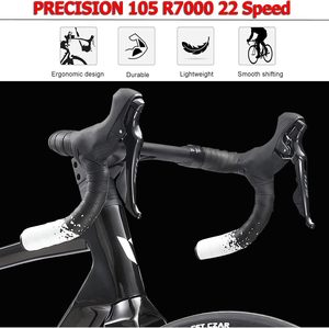 Bicicleta de Carretera Ligera de Carbono con Cuadro Rígido, 700C, 22 Velocidades, Frenos de Disco Mecánicos, con <span class=keywords><strong>Pedales</strong></span> Ordinarios para Carreras y Entrenamiento en Carretera - Product Image 5