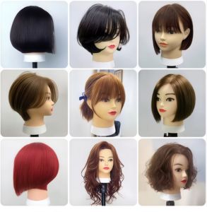 Vente directe d'usine, tête <span class=keywords><strong>de</strong></span> mannequin professionnelle pour coiffeuse avec cheveux raides pour la pratique <span class=keywords><strong>de</strong></span> la coupe <span class=keywords><strong>de</strong></span> cheveux - Product Image 3