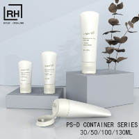 Bouteille en plastique blanche PE souple de 30 ml, 50 ml, 100 ml, 130 ml, facile à presser, avec bouchon à clapet pour crème pour les mains