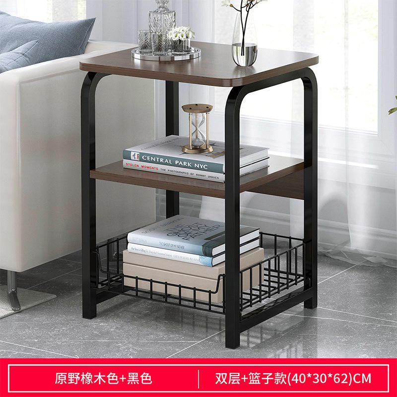 Field oak color black steel frame