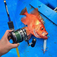 Leurre Artificiel Raptor pour Pêche en Mer, Plaque Métallique Lumineuse à Coulée Lente, pour la Pêche au Maquereau Espagnol et au Calamar