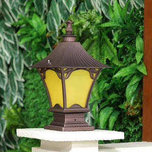 Luces LED de pilar para exteriores IP65, resistente al agua, Base E27, aluminio fundido a presión, estilo Retro para patio, jardín, iluminación de pared, Sensor de luz - Product Image 2