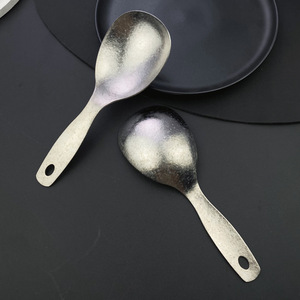 ที่ตักข้าวไทเทเนียมแท้ หัวใหญ่ น้ำหนักเบา อุปกรณ์ทำอาหารกลางแจ้ง พร้อมรูแขวนสำหรับหม้อหุงข้าว - Product Image 3