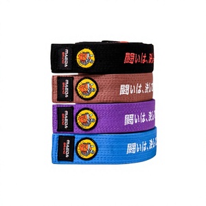 Cinturón de Jiu-jitsu Brasileño de Tela de Algodón Tejida con Perlas de Alta Calidad con Logotipo Personalizado, Calidad Premium - Product Image 5