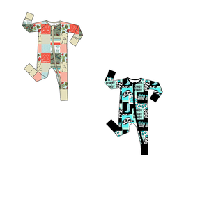 Rts, Oferta, ODM, Mameluco de Bambú con Estampado Otoñal para Bebé, con Cierre de Dos Vías, Unisex - Product Image 1