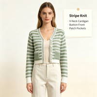 Robe en tricot pointelle à rayures blanches et beiges à manches longues pour femme, qualité supérieure, personnalisable OEM & ODM, vente en gros Barcenola Maxi