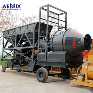 YHZM1000 WEMIX électrique Mobile centrale à béton mélangeur à tambour Type de tambour PLC pompe et moteur équipé - Product Image 1