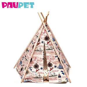 Toile de coton En Forme De Chat Fournitures de Lit Lits Pour Animaux De Compagnie Petit Chien Tente <span class=keywords><strong>Tipi</strong></span> <span class=keywords><strong>Indien</strong></span> - Product Image 1