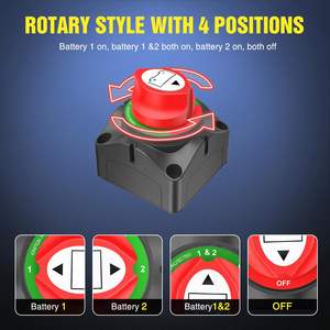 Interrupteur principal de déconnexion de batterie 12V-48V 1-2-Both-Off <span class=keywords><strong>OLIVER</strong></span> pour véhicules marins/bateaux/voitures/camping-cars/VTT/UTV, étanche - Product Image 6