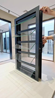 Fenêtre à persiennes réglables en verre dépoli réfléchissant pour cuisine et salle de bain, avec fonction de ventilation et d'intimité