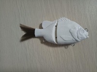 Deux sections appâts de glisse Leurre bluegill à naufrage lent Pêche au soleil Corps non peints Leurres de pêche à queue de soie en plastique