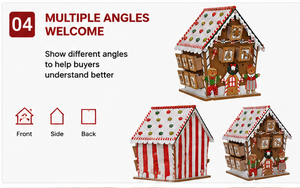 Custom Cardboard Gingerbread House Shaped Advent <b>Calendar</b> Fillable 3D Christmas Countdown Tabletop Decoration Wholesale Supplier - Product Image 3