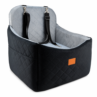Siège auto pour petits chiens, siège surélevé pour animaux de compagnie avec accès au ceinture de sécurité et base antidérapante, siège auto pour chiens et chats en voyage