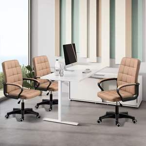 เก้าอี้แบบกริดหนัง PU นุ่มหมุนได้เก้าอี้ปรับพนักพิงศีรษะที่ทันสมัยเก้าอี้สำนักงานหนังเก้าอี้นอนราคาถูก - Product Image 2