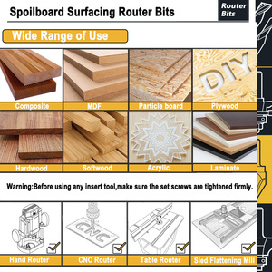 Fraises <span class=keywords><strong>de</strong></span> surfage pour spoilboard CNC, deux inserts en carbure, <span class=keywords><strong>fraise</strong></span> <span class=keywords><strong>à</strong></span> 3 flûtes pour l'aplatissement et le chanfreinage, <span class=keywords><strong>fraise</strong></span> <span class=keywords><strong>à</strong></span> raboter, <span class=keywords><strong>fraise</strong></span> <span class=keywords><strong>à</strong></span> planer - Product Image 5