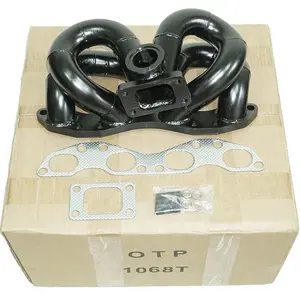 OTP Exhaust Pipe for Nissa* SR20DET/VET S13 S14 S15 240sx TOP MOUNT Mild Steel Black Coating SUS304 Manifold RWD