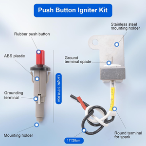 Kit de remplacement d'allumage à bouton-poussoir pour barbecue à gaz <span class=keywords><strong>Weber</strong></span> <span class=keywords><strong>Q300</strong></span> Q3000, remplace 60092, avec faisceau de câbles et collecteur de gaz - Product Image 2