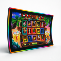 Écran tactile capacitif incurvé durable de 32 pouces, moniteur de jeu LCD pour borne de commande et de paiement en libre-service, machine d'arcade