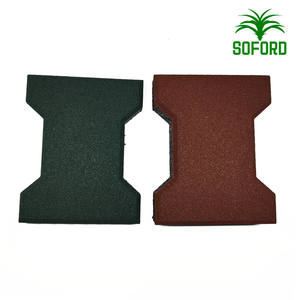 Adoquines de goma antideslizantes para exteriores, con forma de hueso de perro, para pasarela/Parque, personalizados de fábrica - Product Image 4