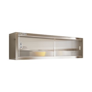 Estante de Almacenamiento de Cocina de Fabricante, Doble, de Acero Inoxidable, Montado en la Pared, Armario Colgante de Pared, Almacenamiento Suspendido de Pared, Puerta Corredera - Product Image 5