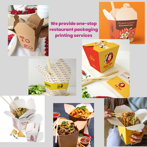 Tùy chỉnh dùng một lần nhà hàng mì takeout bao bì Takeaway container các tông màu đen giấy kraft thực phẩm Trung Quốc đưa ra hộp - Product Image 3